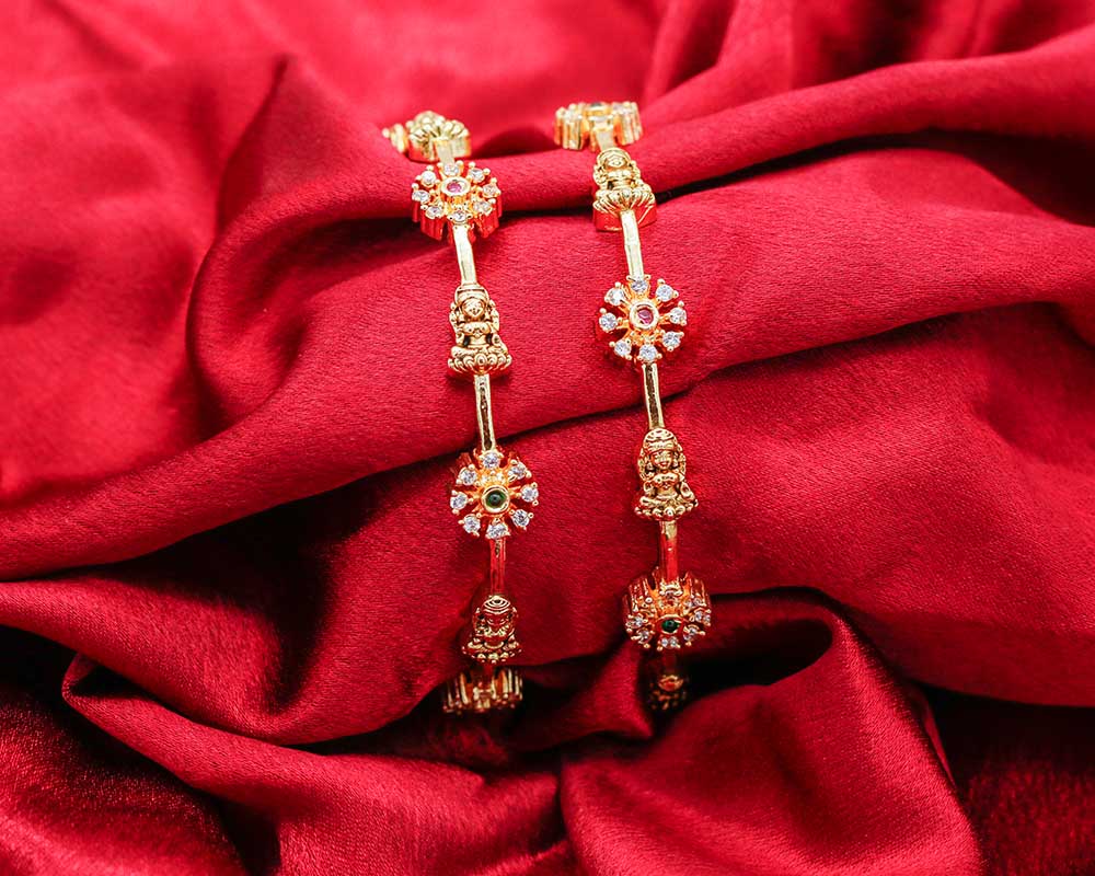 Traditional Lakshmi and Floral Bangles
