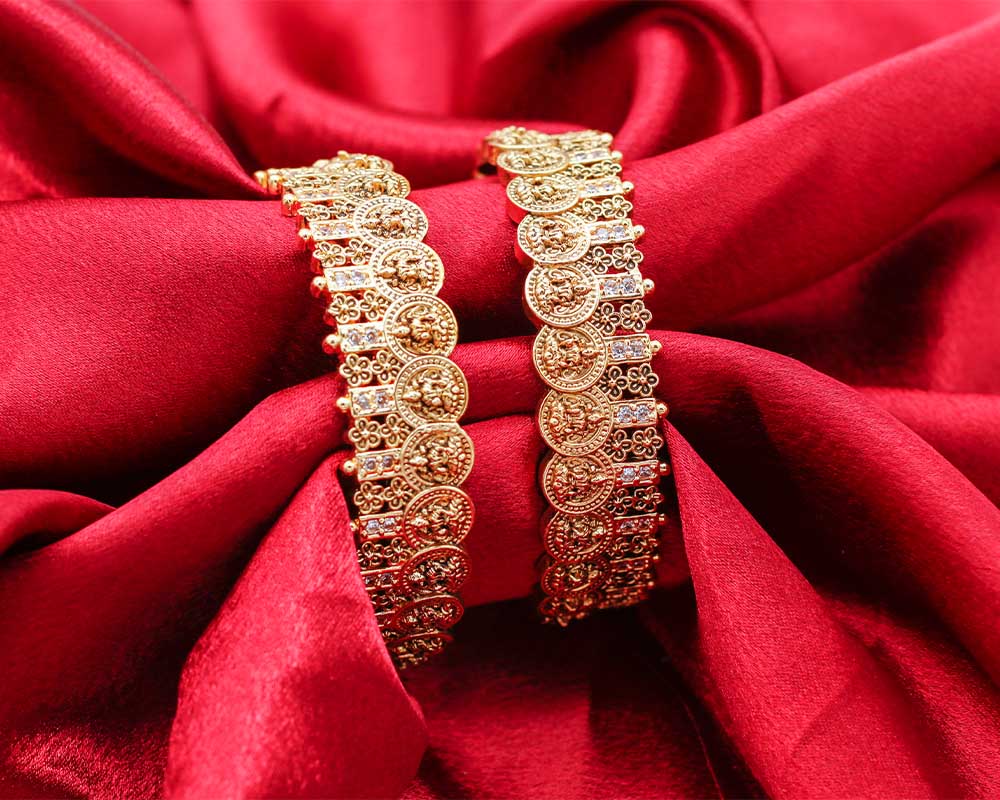 Antique Coin Lakshmi Bangle Set