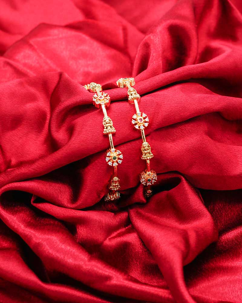 Traditional Lakshmi and Floral Bangles