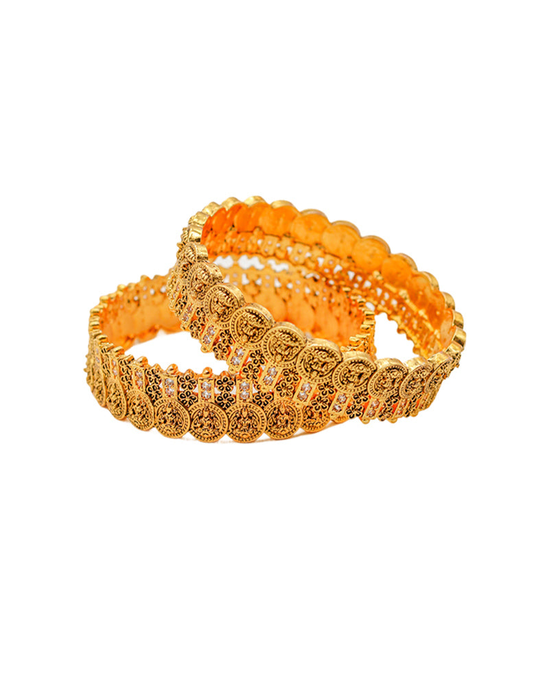 Antique Coin Lakshmi Bangle Set