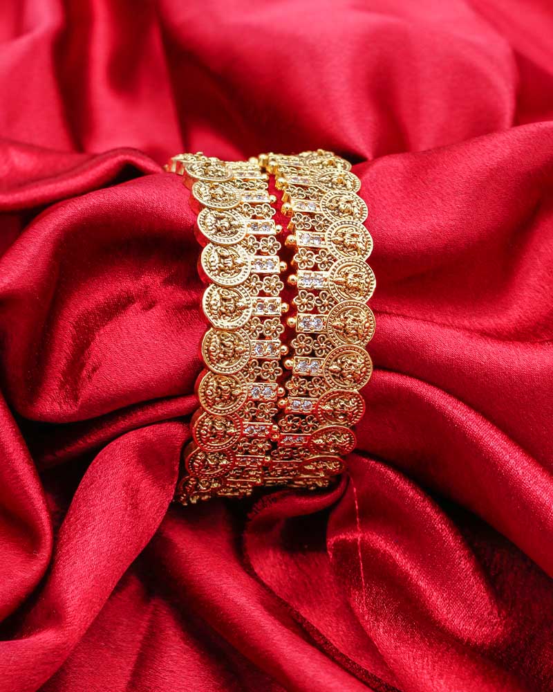 Antique Coin Lakshmi Bangle Set