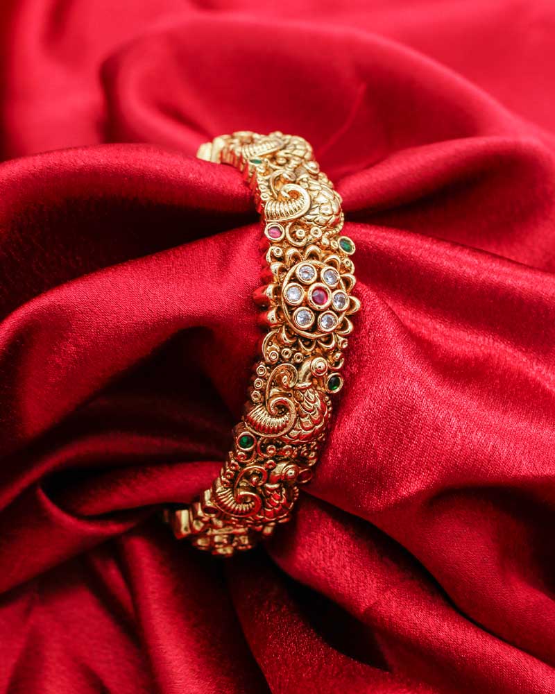 Traditional Stone-Studded Bangle.