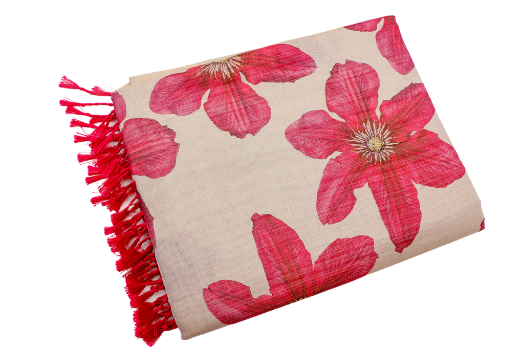 Pink Sunflower Tissue Saree