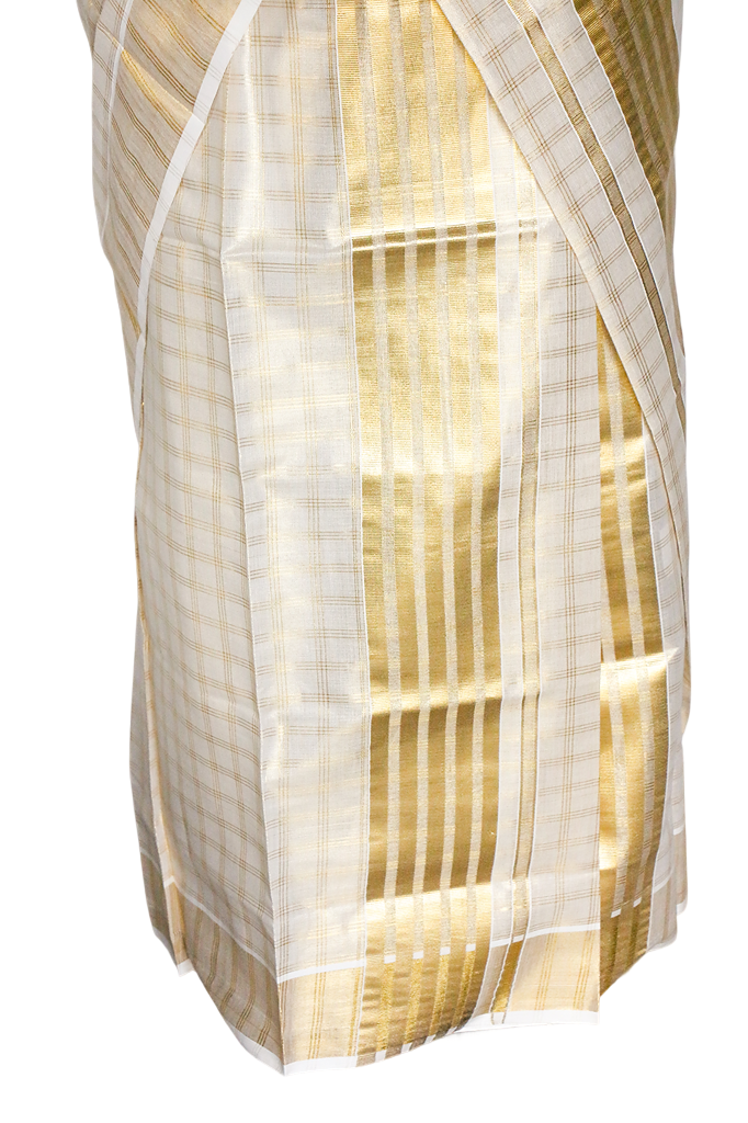 Light-colored checkered fabric with a subtle pattern on a white background