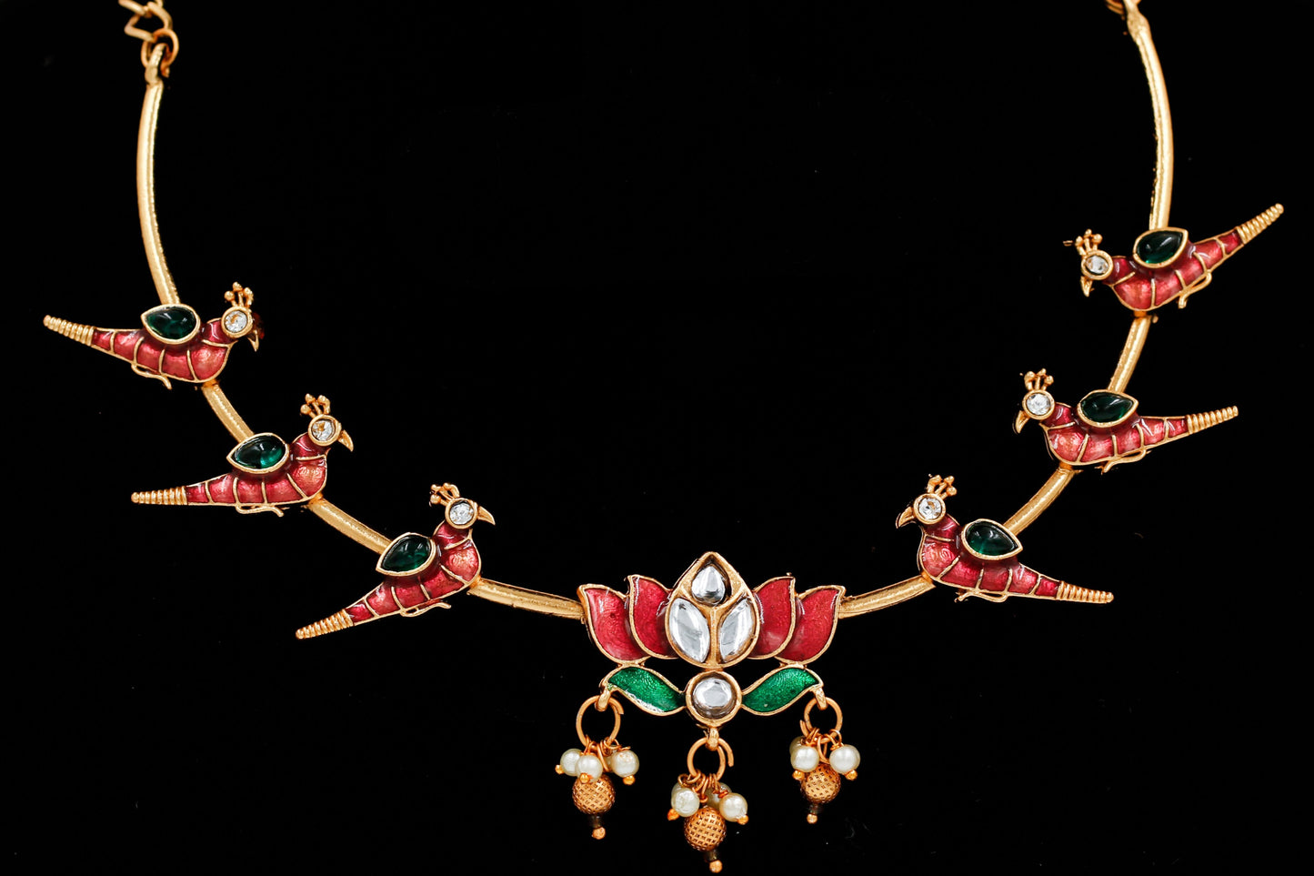 Lotus Jadau Hasli Choker Set (Parrot)