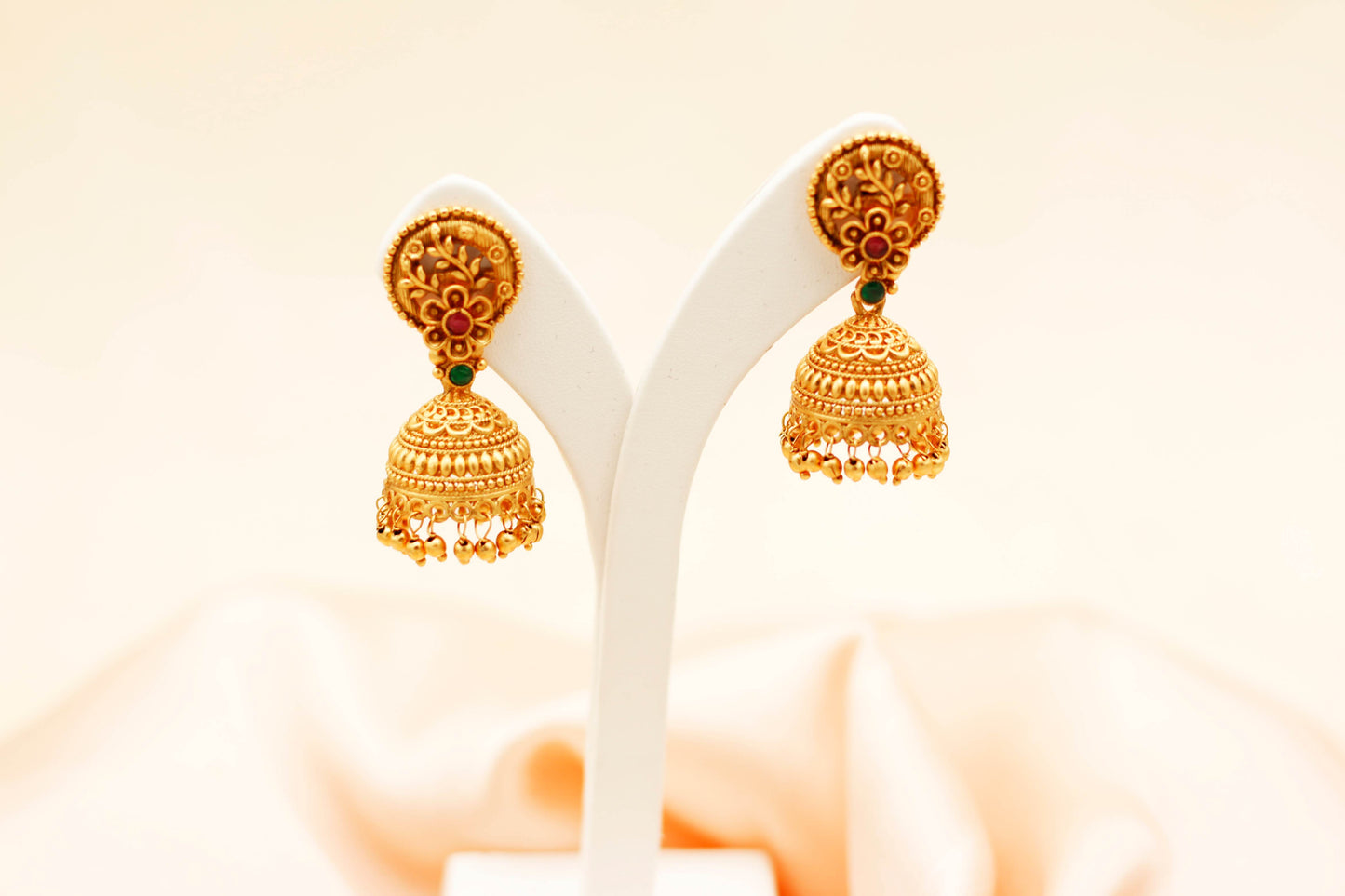 Floral Jhumka Set
