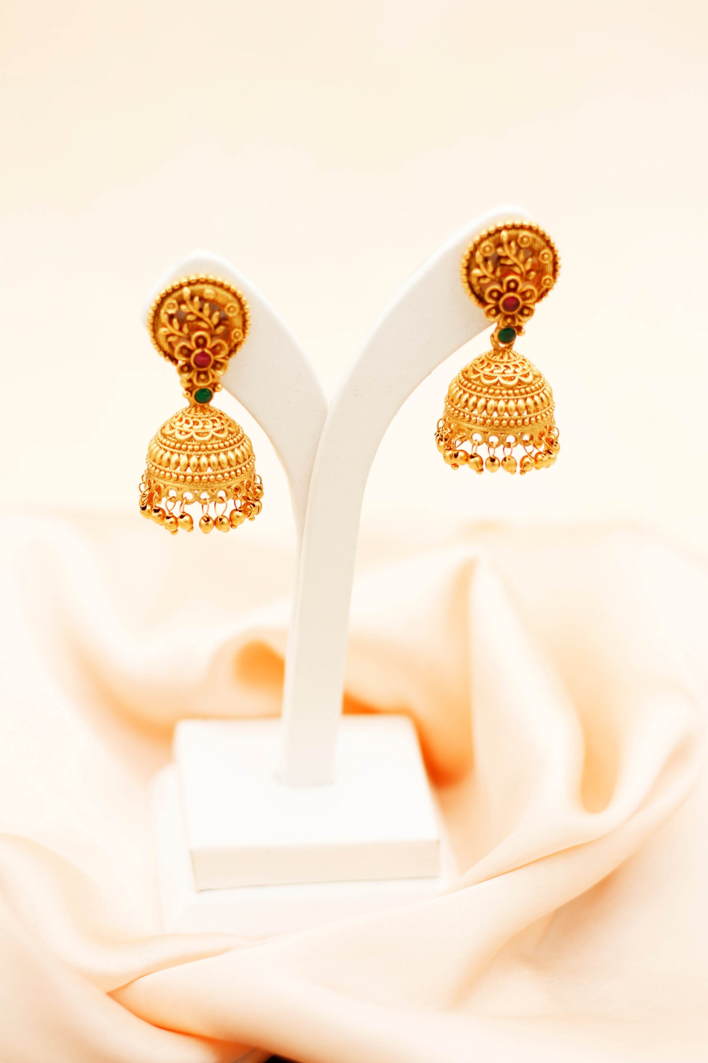Floral Jhumka Set