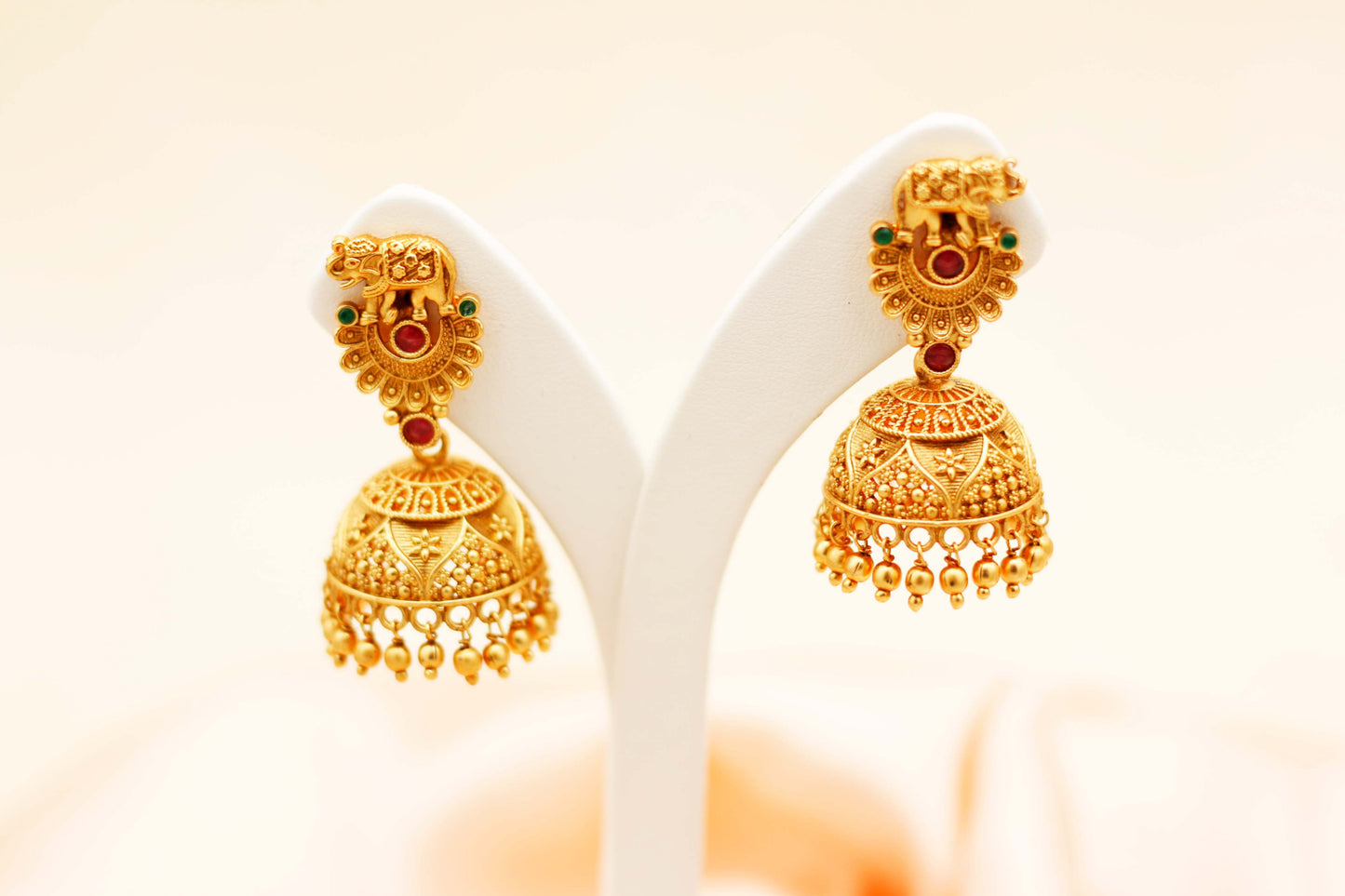 Antique Elephant Jhumka Set