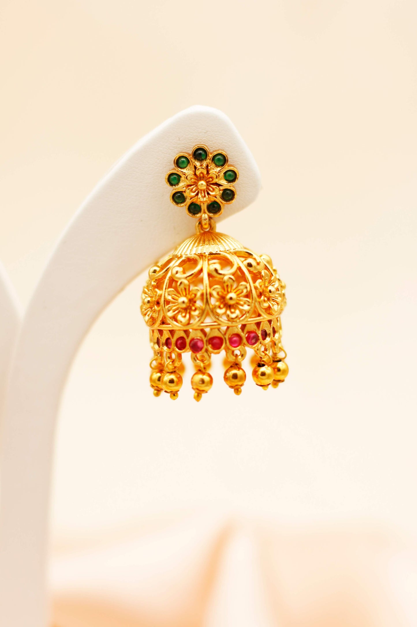 Antique Floral Jhumka