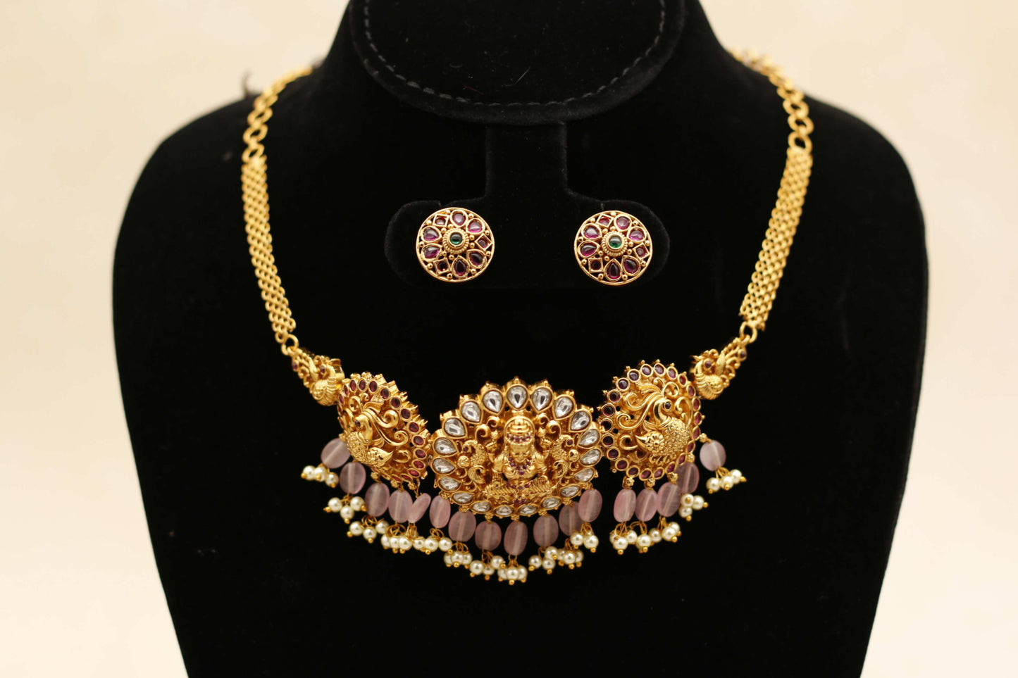 Ruby Lakshmi & Kemp Peacock Choker Set